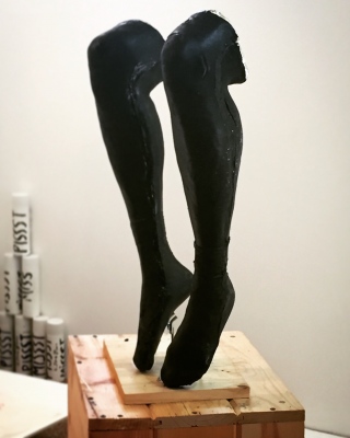 Untitled, set of ink legs semi-suspnde, 2019