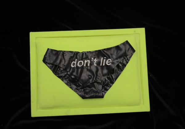 don't lie - 5.5 x 11 x .025 in&amp;nbsp;- 100% pigmented protein resin&amp;nbsp;- on a box pillow